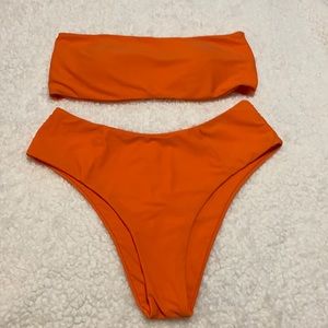 Orange swimsuits